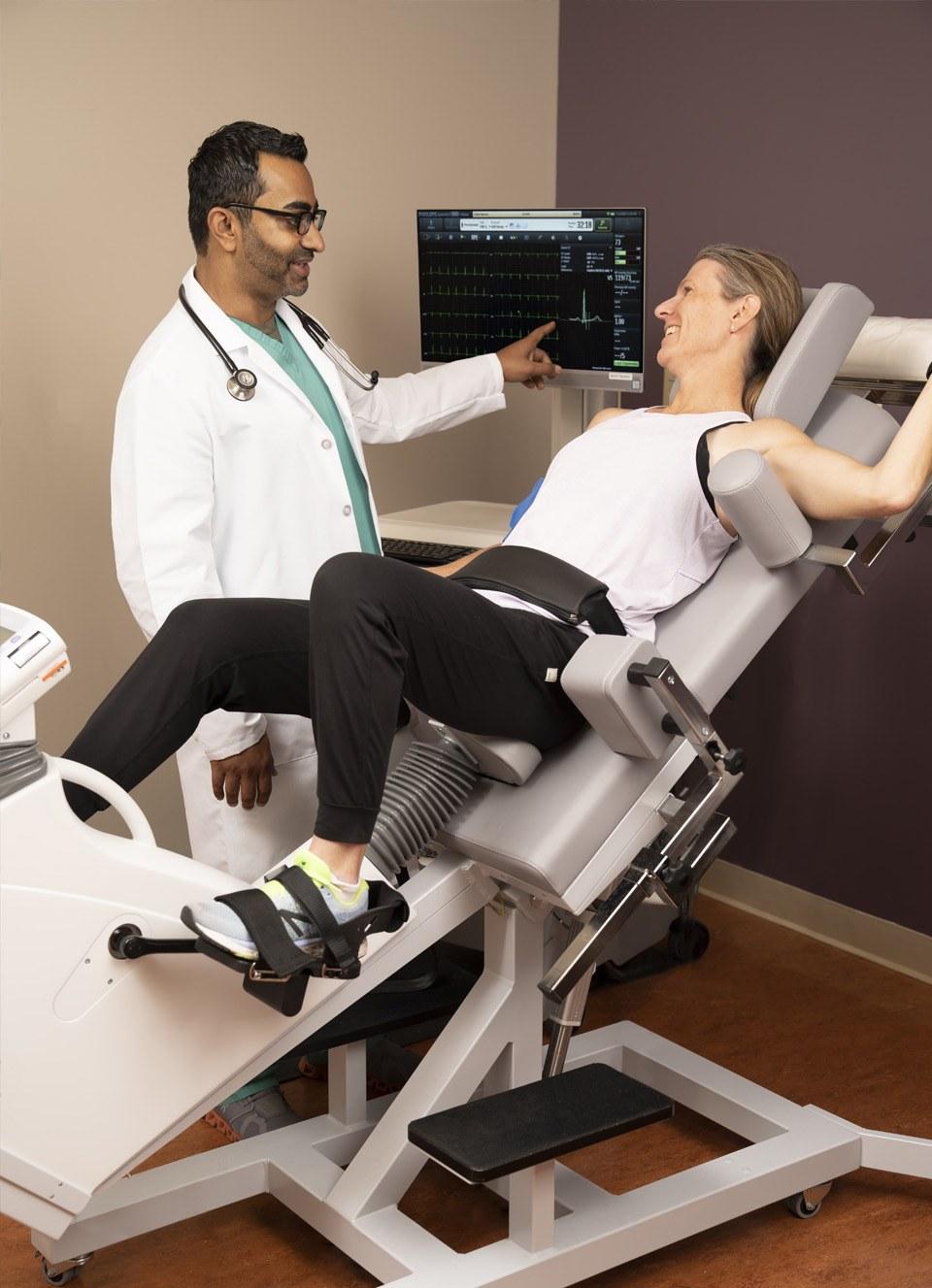 A doctor talking to a patient
